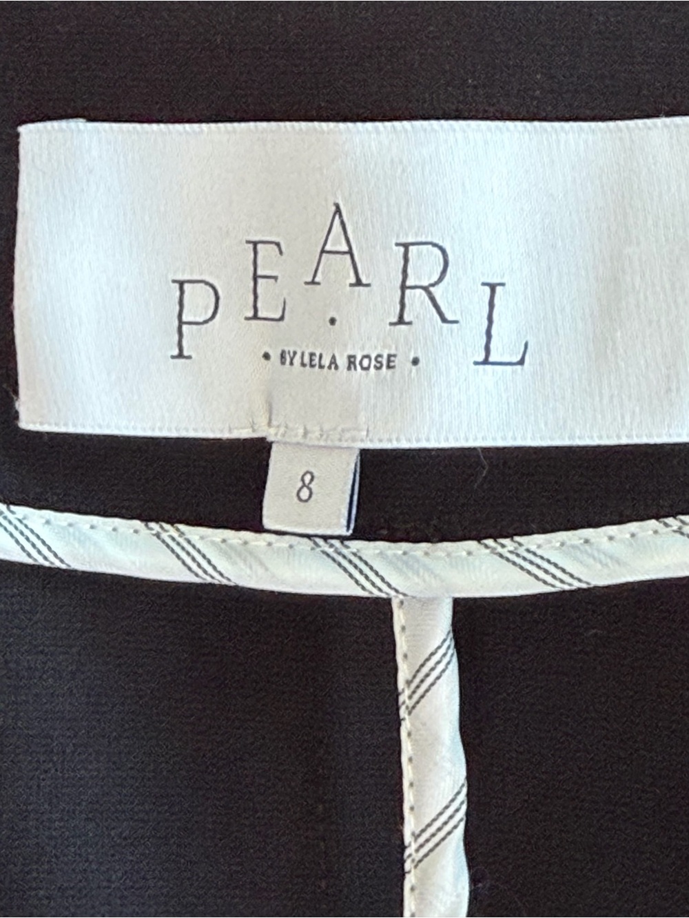PEARL by Lela Rose Ponte Blazer Black Double-Breasted Women's Jacket 8 - Picture 9 of 11